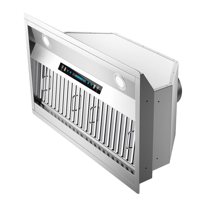 IKTCH 30/36/42 Inch Builtin/Insert Range Hood 900 CFM with Gesture Sensing and Remote Control