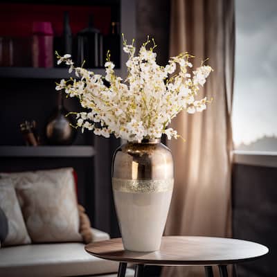 Sagebrook Home Modern Glam Glass Floor or Table Vase