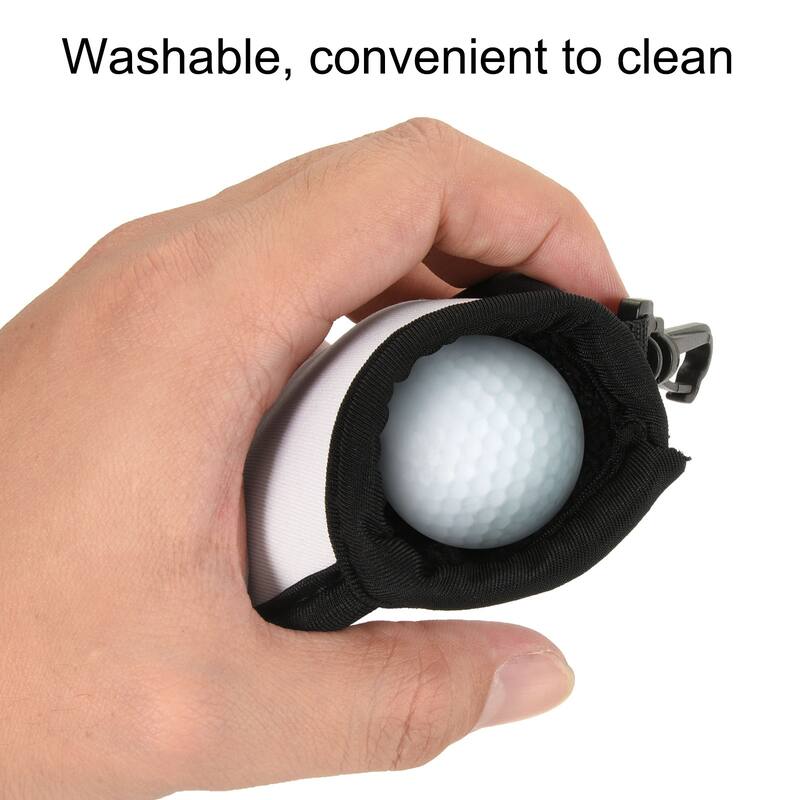 Golf Ball Cleaner Portable Pouch Pocket Washer Bag with Clips