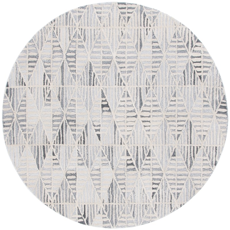 SAFAVIEH Handmade Ebony Chika Modern Trellis Wool Rug
