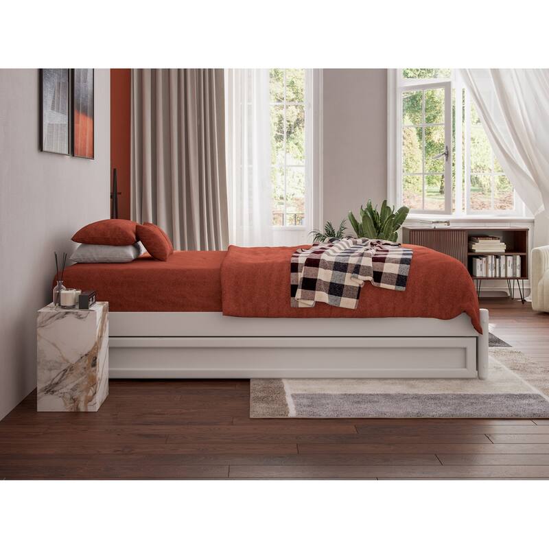 Barcelona Panel Platform Bed with Twin XL Trundle