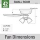 preview thumbnail 6 of 13, Hunter 42" Crestfield Low Profile Ceiling Fan with 3-Light LED Light Kit and Pull Chain - Casual, Farmhouse, Rustic