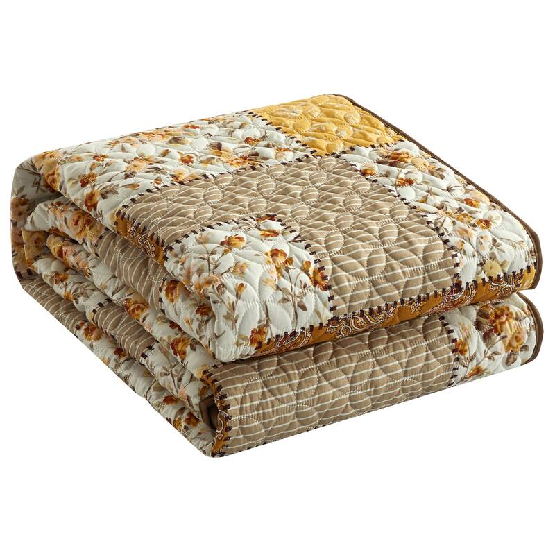 Nanshing Rezza 3 Piece Patchwork Floral Quilt Set