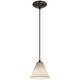 preview thumbnail 1 of 3, Access Lighting Martini - E26 LED Cord Pendant - Oil Rubbed Bronze Finish - White Glass Shade White