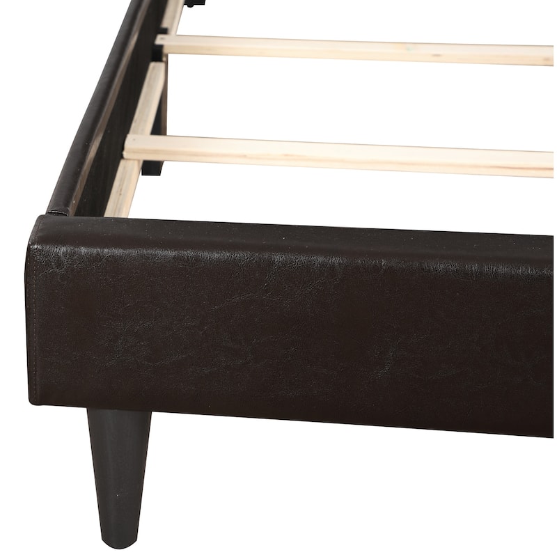 Cappuccino Twin Bed with Rich Finish, Compact Frame and Durable Construction for Guest Rooms, Kids' Rooms or Apartments