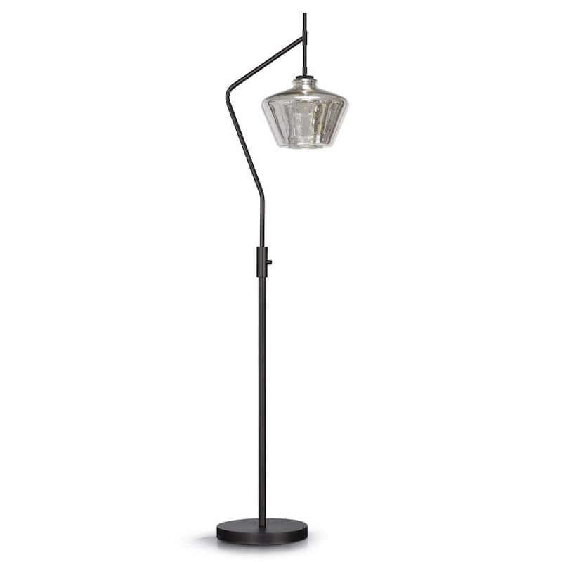 Café 69"H Glass Shade Floor Lamp