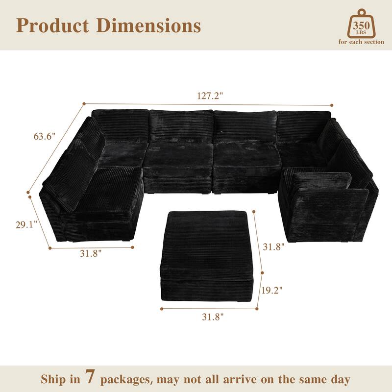 OVIOS Cloud-Like L-Shaped Sofa