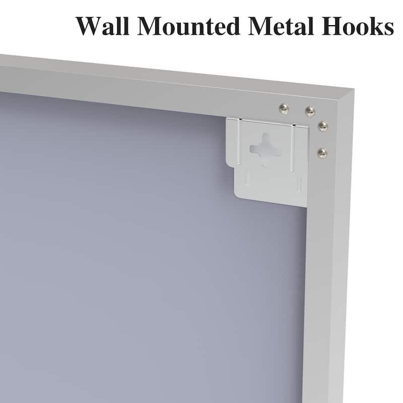 60*36"Oversized Modern Rectangle Bathroom Mirror with Silver Frame Mirrors Wall Mounted mirror with Aluminum Frame