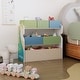 preview thumbnail 14 of 12, Fortune Candy House-Shaped Kids Storage Cabinet with Fabric Bins, Multi-Compartment Toy & Book Organizer, Vertical Design
