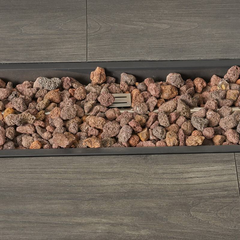 Anchorage Outdoor 50,000 BTU Lightweight Concrete Rectangular Fire Pit (No Tank Holder) by Christopher Knight Home