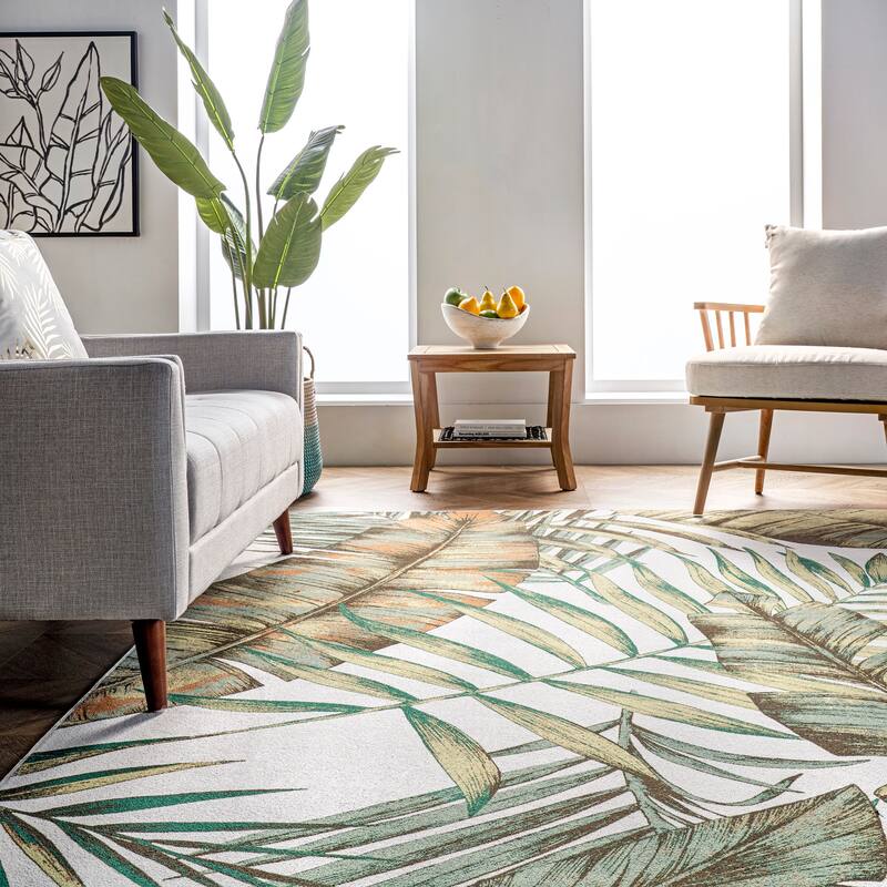 Nuloom Cyra Splashguard Graphic Machine Washable Area Rug