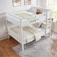 preview thumbnail 35 of 40, Full over Full Wooden Bunk Bed, High Guardrail,Ladder, No Box Spring