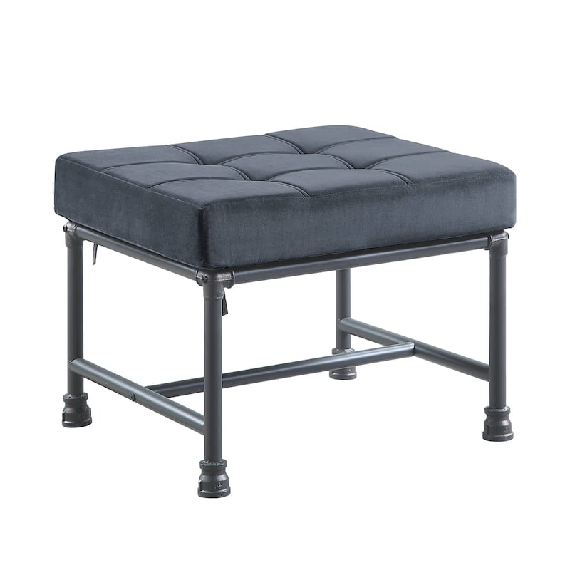 Brantley Velvet & Sandy Finish Ottoman Comfortable choice, multiple functions, classic design, and cozy corners
