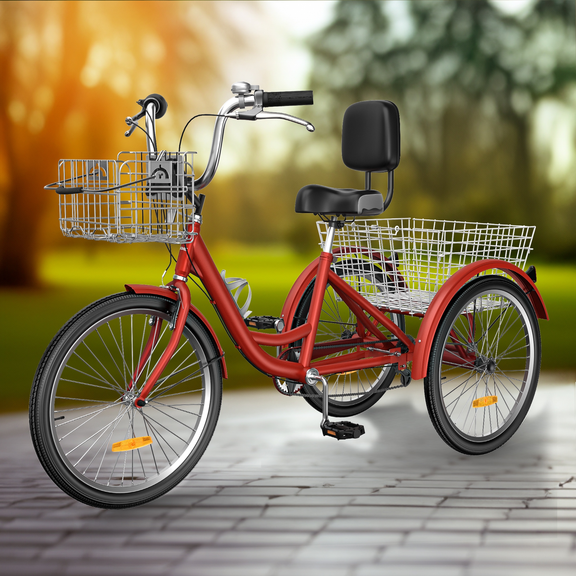 Adult Tricycle 24 26 3 Wheel Exercise Shopping Bicycle Large Basket Bed Bath Beyond 37868304
