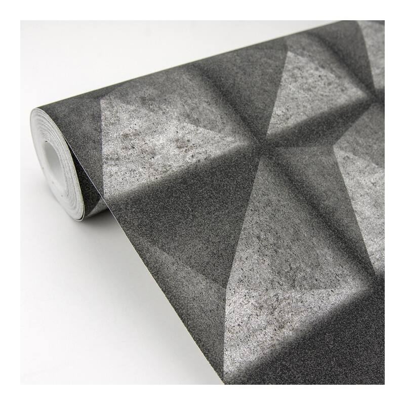 Advantage Dax Black 3D Geometric Wallpaper - 20.9 x 396 x 0.025