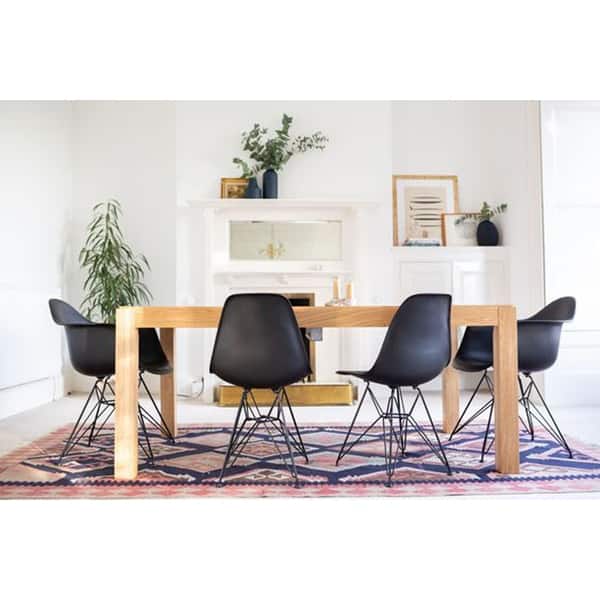 2xhome Modern Dining Chair Armchair With Arms Dark Black Wire Eiffel Chrome Legs Designer Dsw For Kitchen Room Conference On Sale Overstock 16000486