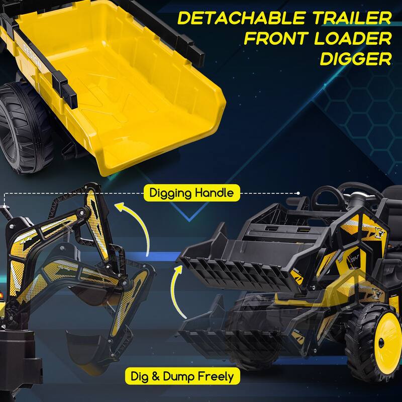 24V Ride on Tractor with Trailer and Remote Control