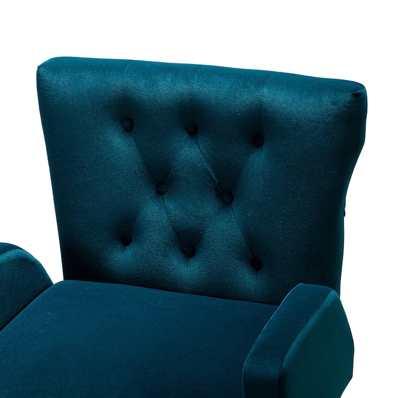 Loreto Modern Tufted Velvet Swivel chair with Adjustable Height Set of 2 by HULALA HOME