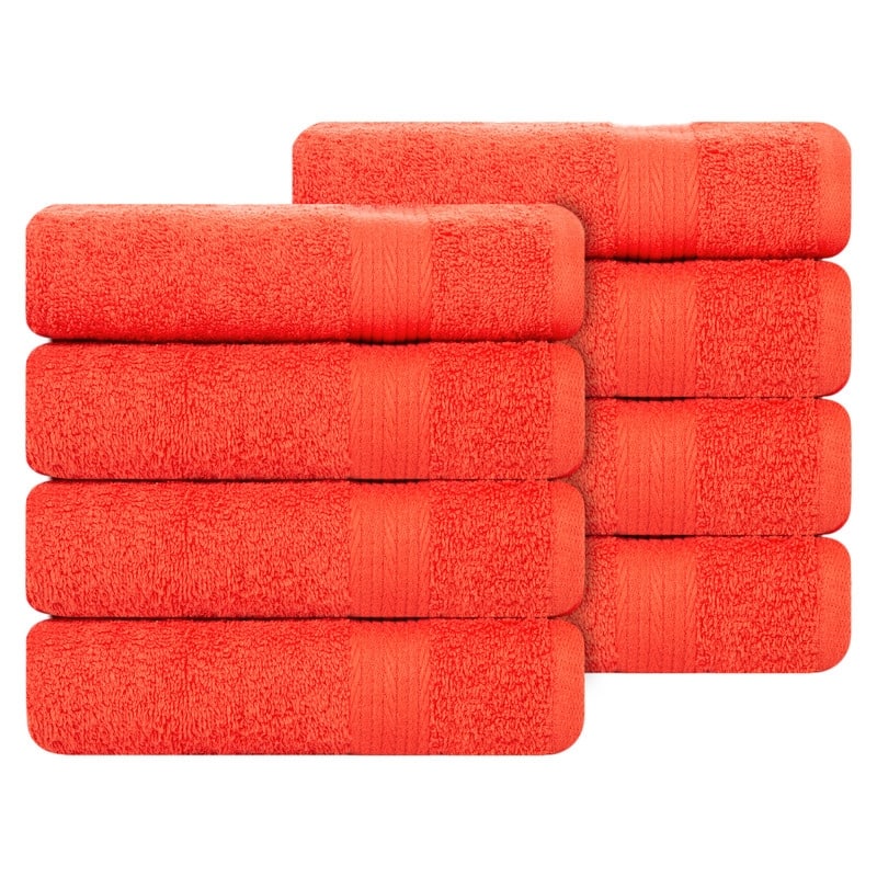 Hand Towels for Bathroom 18x28 Inch 600 GSM by Ample Decor - 8 Pcs