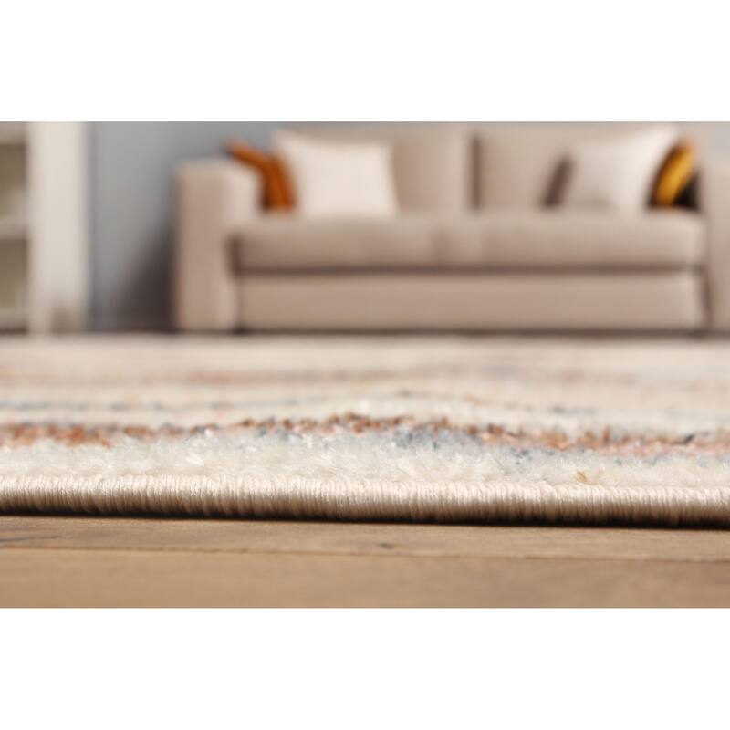 ECARPETGALLERY Machine Woven Atelier Ivory Area Rug