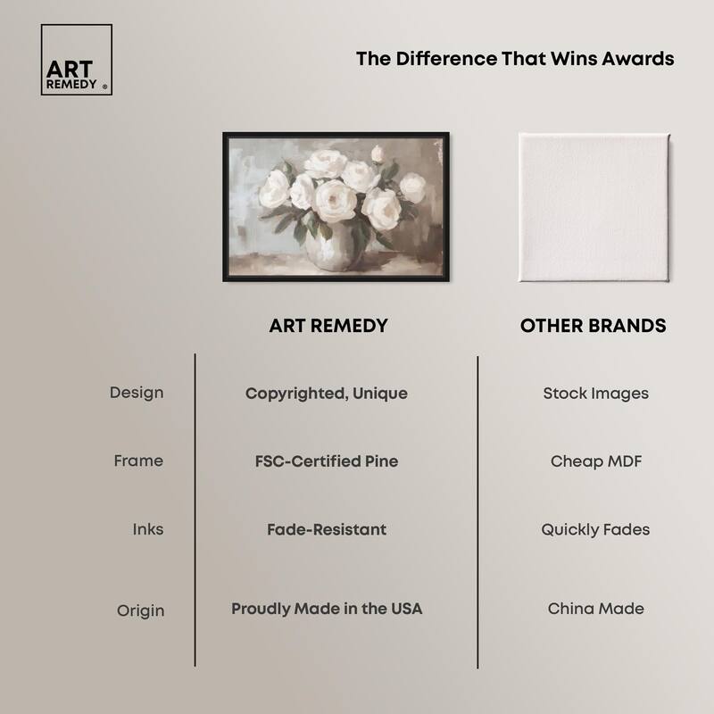Creamy Cascade Cluster II Canvas by Art Remedy