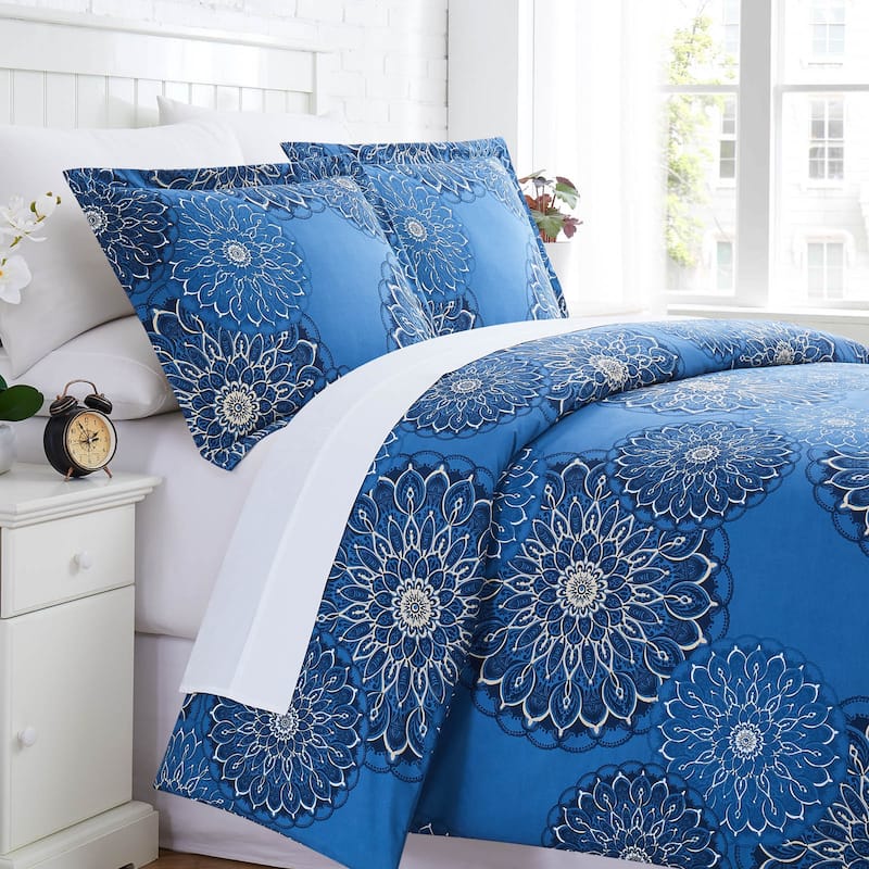 Midnight floral 3-piece Duvet Cover and Sham Set