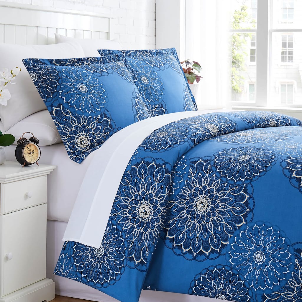 Midnight floral 3-piece Duvet Cover and Sham Set
