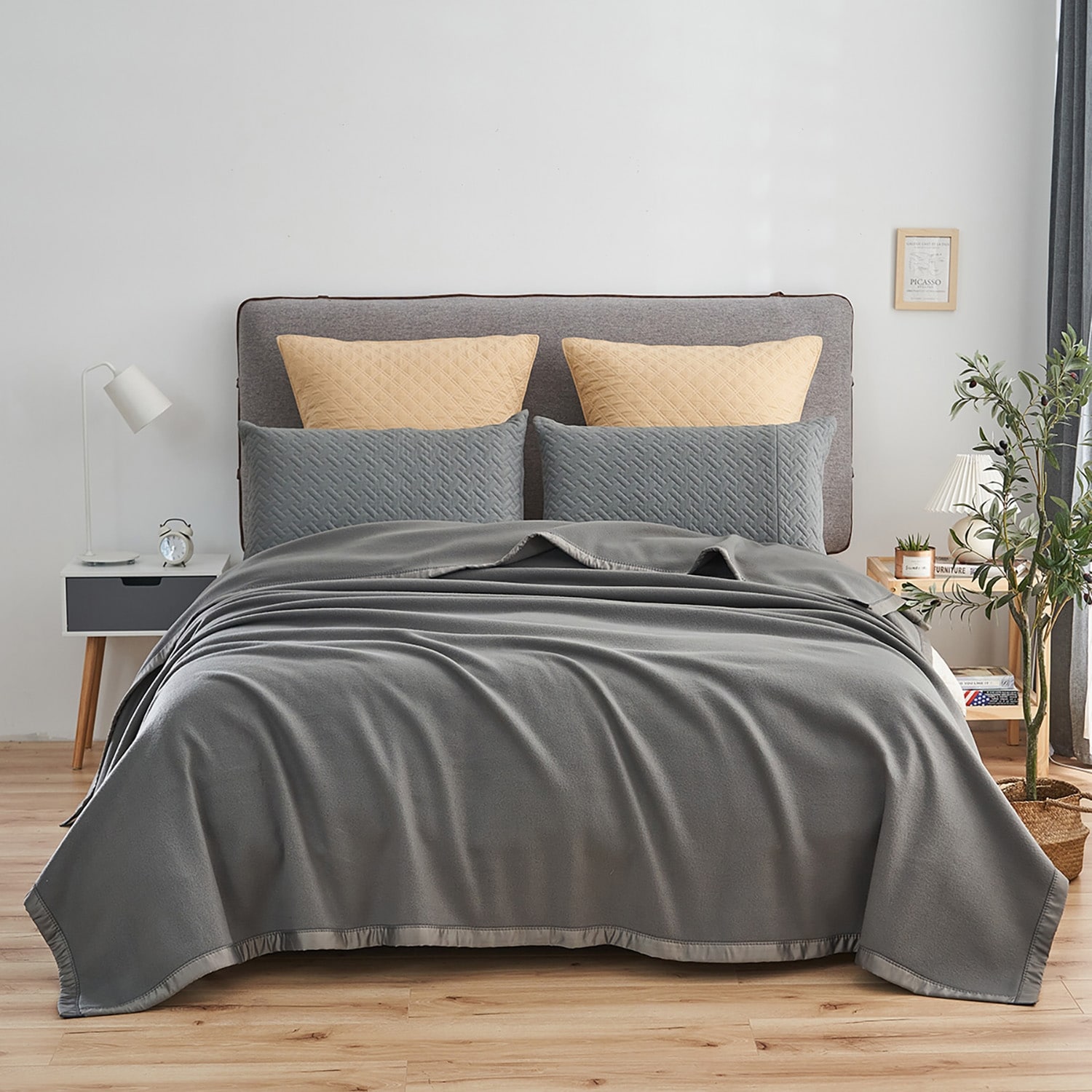 All Seasons Year Round Sheet Blanket with Satin Hem