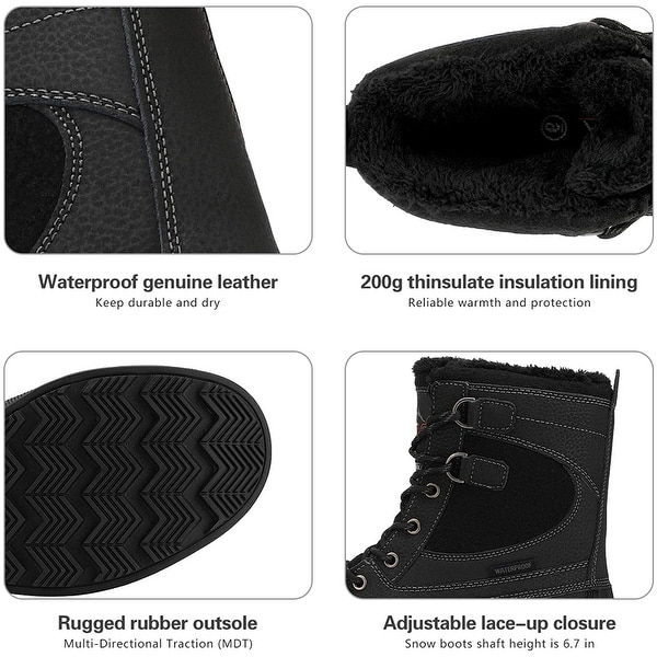 nortiv 8 men's 170410 waterproof winter snow boots
