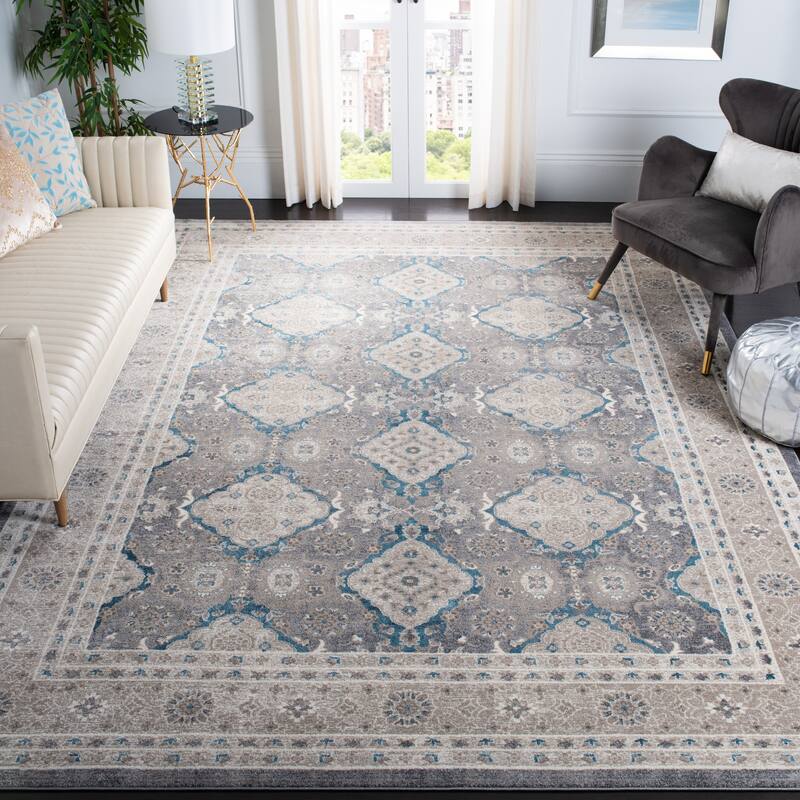 SAFAVIEH Sofia Gina Distressed Vintage Boho Oriental Rug - 10' x 14' - Light Grey/Beige