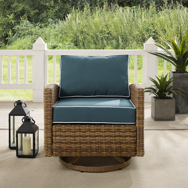Crosley Bradenton Outdoor Wicker Swivel Rocker Chair