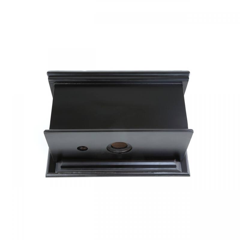 High Tank Toilet - Dark Oak Wooden Flat Tank, Round White Bowl and Satin Z Pipes Renovators Supply