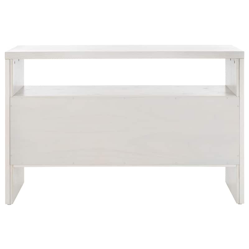 SAFAVIEH Elizbeth Farmhouse 4-Door Console Table - 47 In. W x 15 In. D x 31 In. H - 47Wx15Dx31H