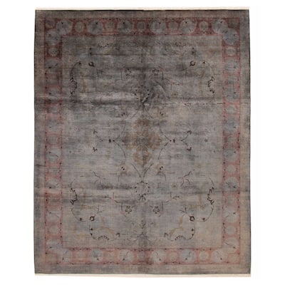 ECARPETGALLERY Hand-knotted Vibrance Grey Wool Rug - 8'2 x 9'11