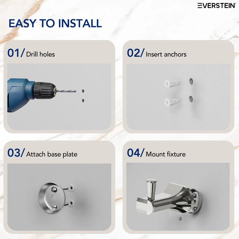 4-Piece Bathroom Hardware Set Bathroom Accessory Set