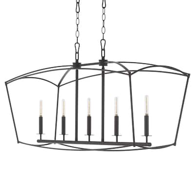 Quorum International 6512-5 Mantle 5 Light 48" Wide Linear Chandelier