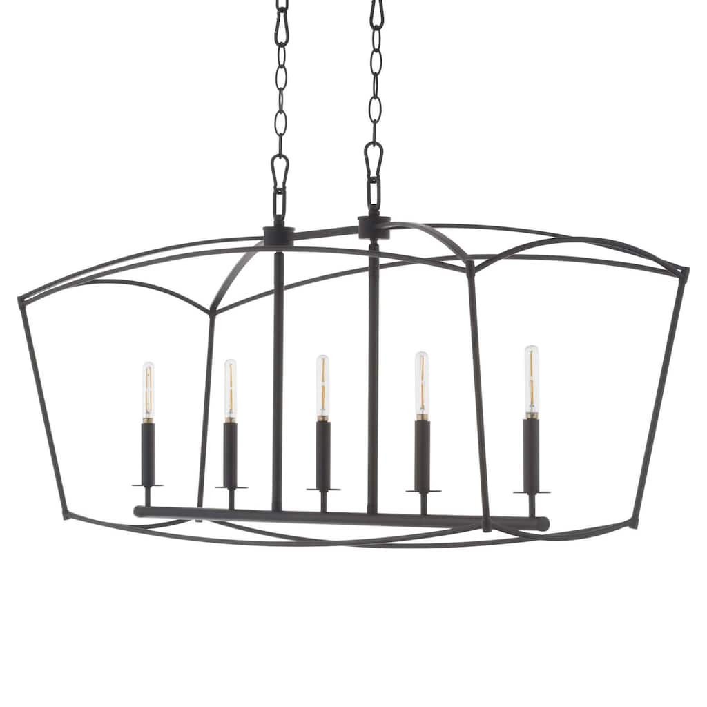 Quorum International 6512-5 Mantle 5 Light 48" Wide Linear Chandelier