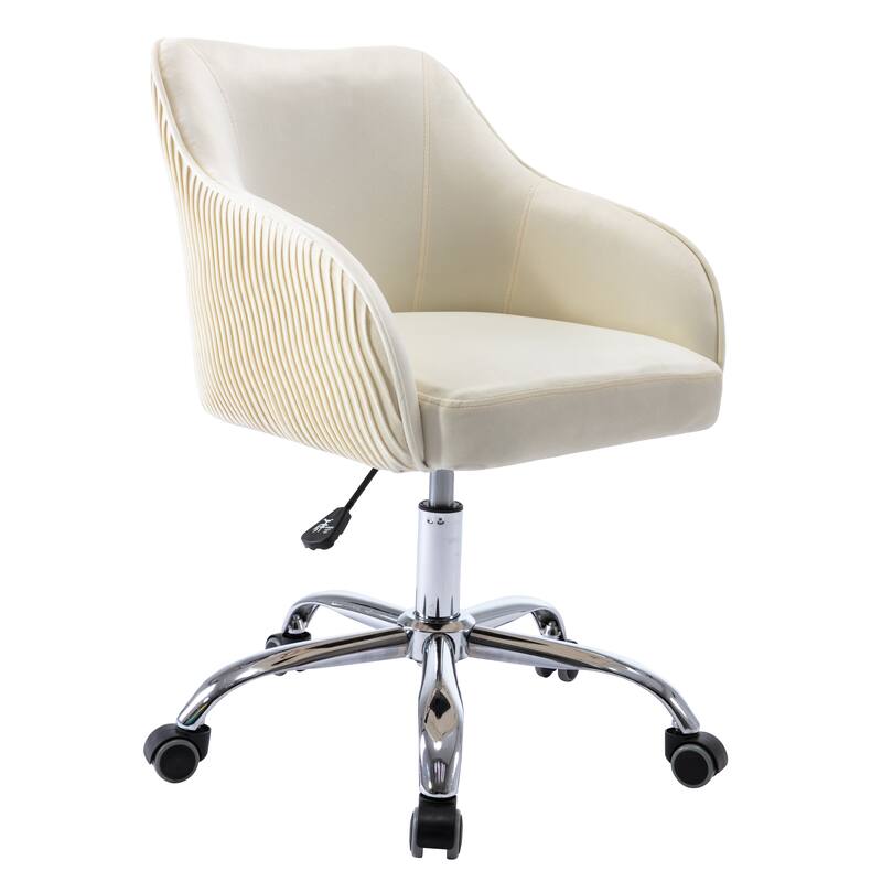 Corvus Braff Velvet Upholstered Adjustable Ergonomic Office Chair