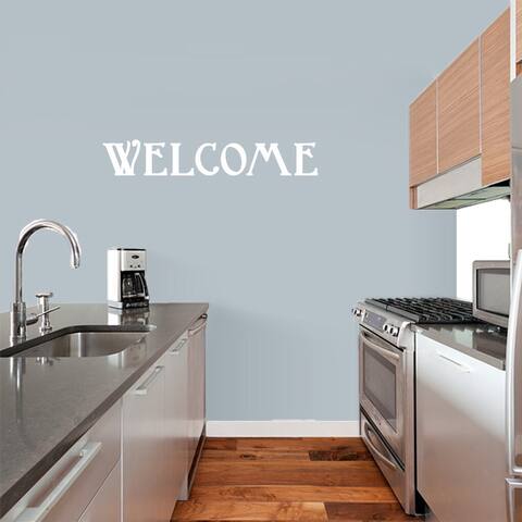 Welcome Decal for Wall or Outdoor Sign or Door - 36 wide x 6 tall