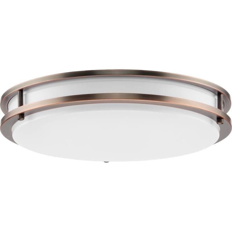 Progress Lighting P350275-CS Abide 14" Wide LED Flush Mount Drum - Urban Bronze