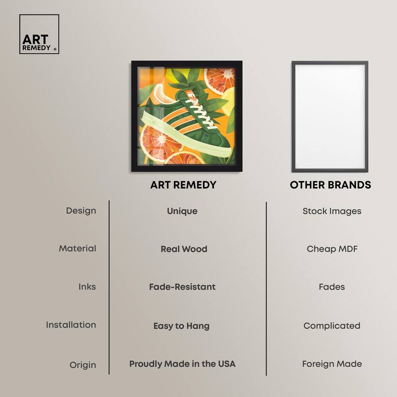 Citrus Sneaker Shadowbox by Art Remedy