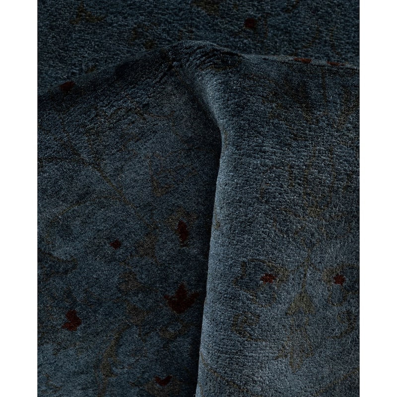 Overdyed One-of-a-Kind Hand-Knotted Area Rug - Gray - 3' 2" x 5' 3"