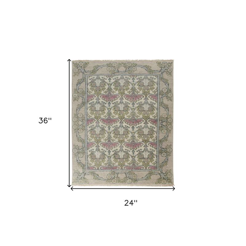HomeRootsFloral Traditional Rectangle Area Rug