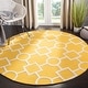 preview thumbnail 14 of 82, SAFAVIEH Handmade Cambridge Tula Modern Moroccan Wool Rug 6' Round - Gold/Ivory - Round