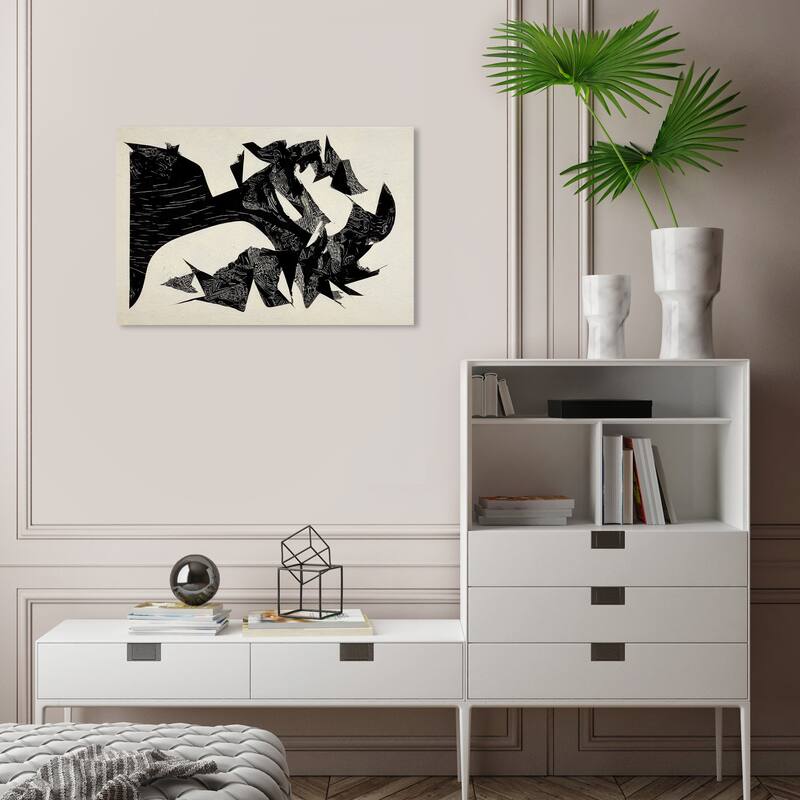 Wynwood Studio Abstract Abstract Neutral Form Black and Modern & Contemporary Wall Art Canvas Print - 16 x 24