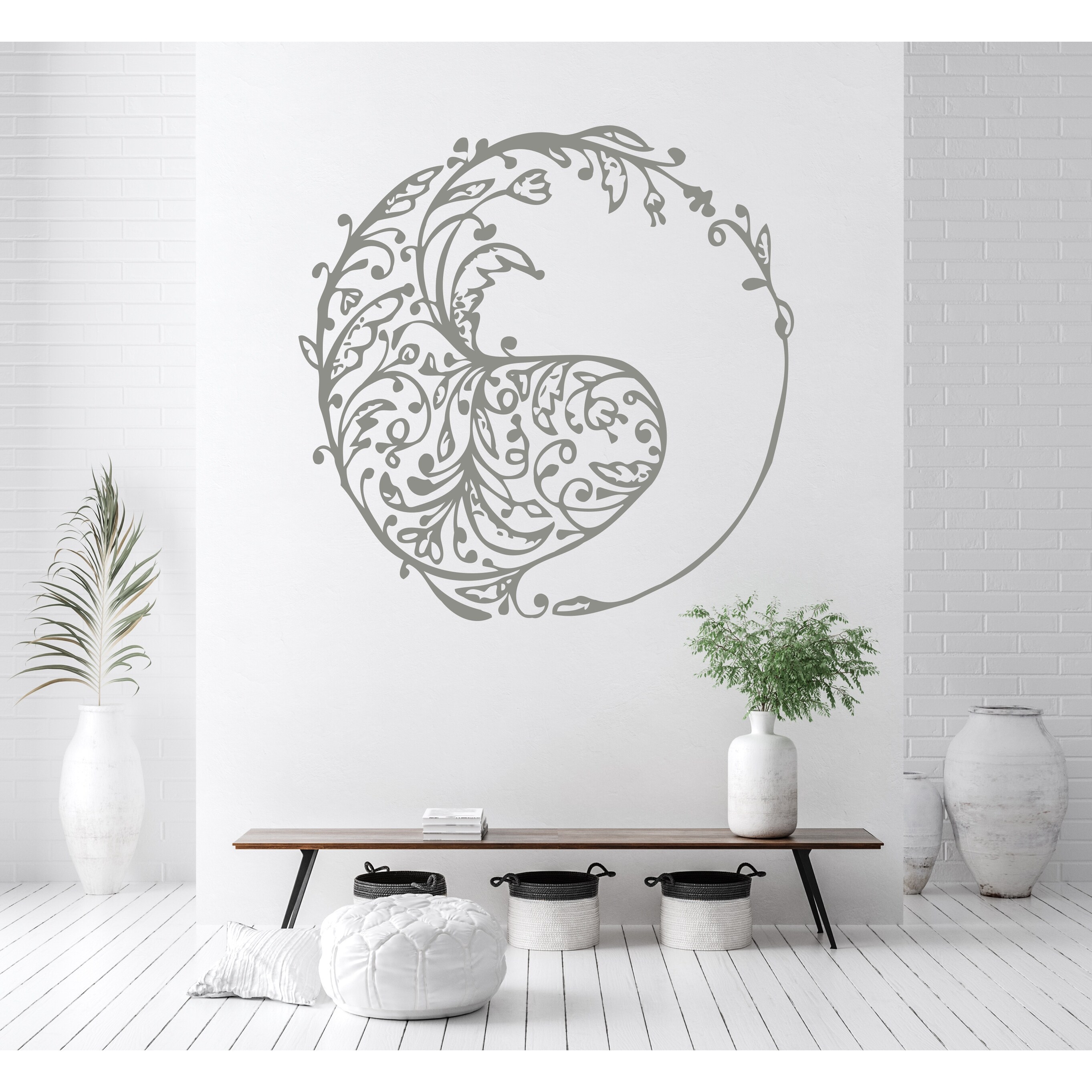 Yin Yang Yoga Wall Vinyl Decal Sticker for Home Decor-image