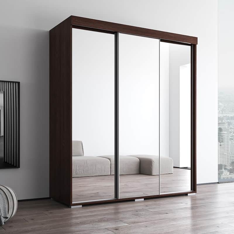 Strick & Bolton Suger 3-door Mirrored Armoire