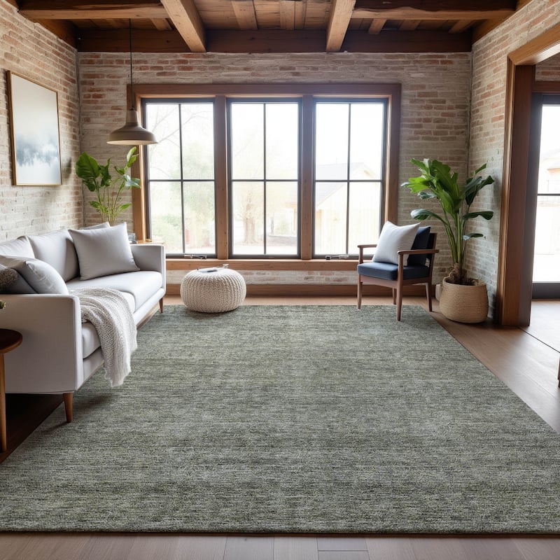 Premium Washable Super Soft Solid Ombre Mayfield Rug - Sage - 3' x 5'