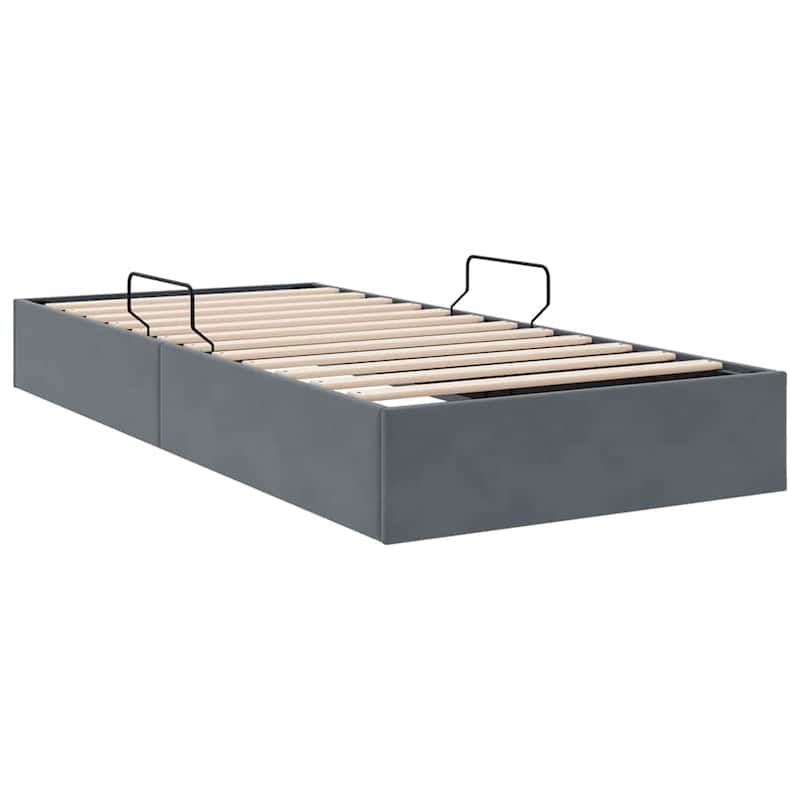 vidaXL Storage Bed with Mattress in Velvet