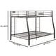 preview thumbnail 5 of 3, Metal Full XL/Queen Bunk Bed, Black Sand